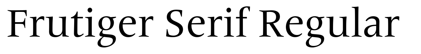 Frutiger Serif Regular